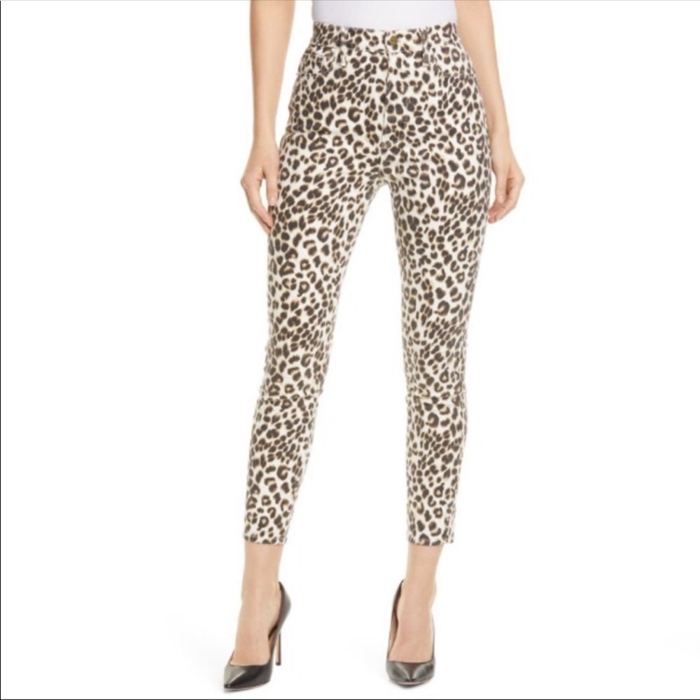 NEW Frame Ali High Rise Leopard Cigarette Jeans